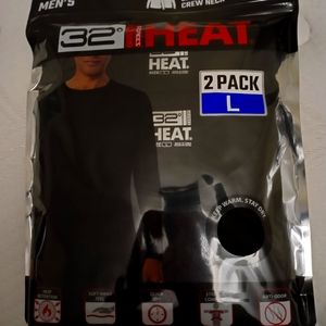32° HEAT Base-Layer Long Sleeve Crew Neck Men's 2 Pk